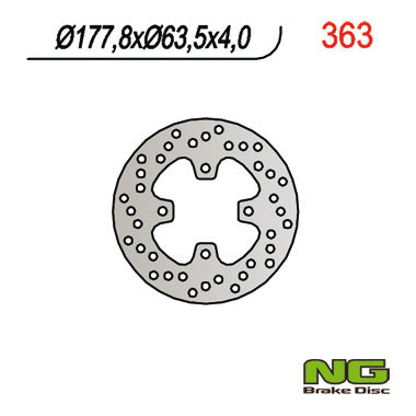 Brake disc (rotor) front POLARIS PREDATOR 500 (178x63x4), NG Brakes