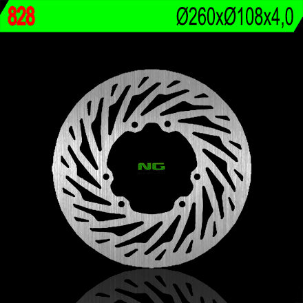 Brake disc (rotor) front RIEJU 50/125/250 YAMAHA XT 125X 05-09, DT 50 SM 05-07, DT 50X 03-06 (260x108x4), NG Brakes