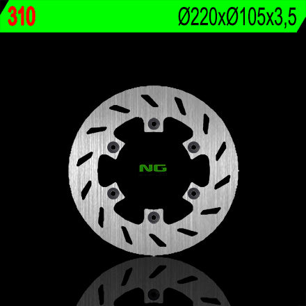 Brake disc (rotor) front RIEJU 50 RS1 '97-'98, MALAGUTI 50, rear BETA RR 50/125 (220X105X3,5) (6X6,5MM), NG Brakes