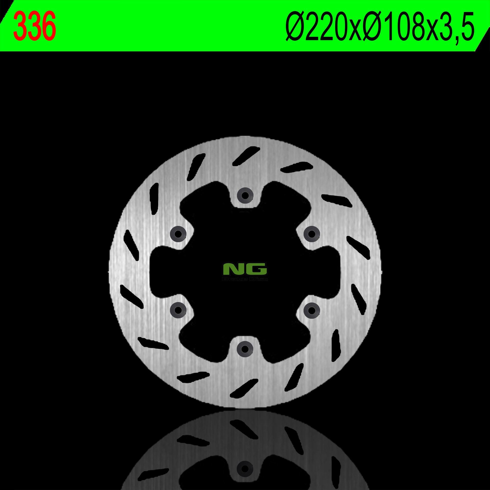 Brake disc (rotor) front RIEJU DRAC 50 93-99 RR 50, PEUGEOT 50 XP6 02 (220X108X3,5MM) (6X6,5MM), NG Brakes