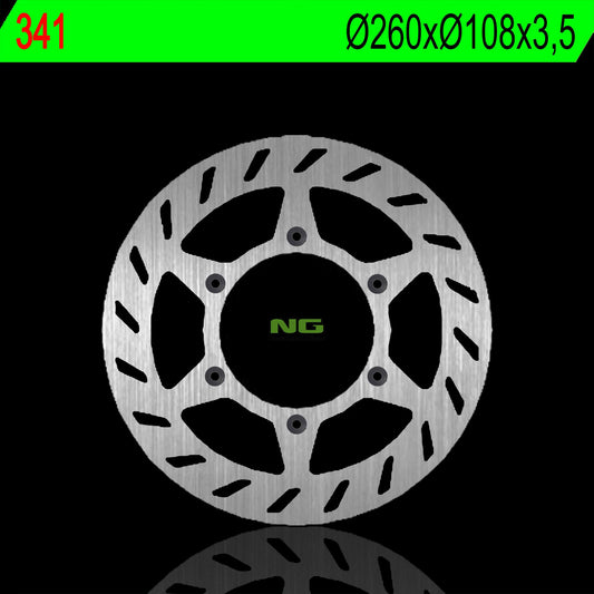 Brake disc (rotor) front RIEJU RJ 50 01-03 , RR 50 99-01 (260X108X3,5MM) (6X6,5MM), NG Brakes