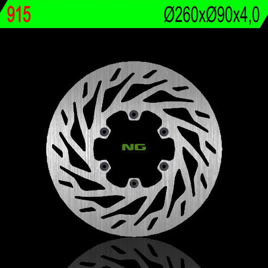 Brake disc (rotor) front RIEJU RR 50 07-09, SMX 50 06, TANGO 250 08-11 (260X90X4,0MM) (6X6,5MM), NG Brakes