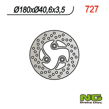 Brake disc (rotor) front Scooters (180x40,6x3,5), NG Brakes