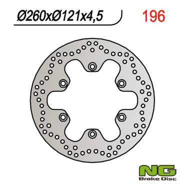 Brake disc (rotor) front SUZUKI AN 250/400 (98-02) (260x121x4,5), NG Brakes