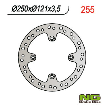 Brake disc (rotor) front SUZUKI DR 350 (91-99) (250X121X3,5), NG Brakes