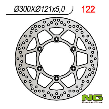 Brake disc (rotor) front SUZUKI DR 650 '91-'95, DR 800 '90-'95 (300X121X5), NG Brakes