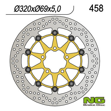Brake disc (rotor) front SUZUKI GSXR600/750 '97-'03, GSXR1000 '00-'04, TL1000, GSXR1300 HAYABUSA '99-07 (320x69x5) Floating, NG Brakes