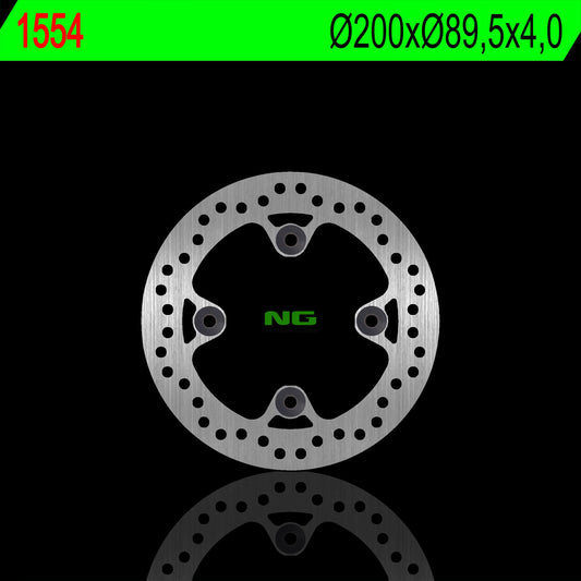 Brake disc (rotor) front SUZUKI LT-A 700/750 KING QUAD 05-08 (200X89,5X4,0MM) (4X10,5MM), NG Brakes