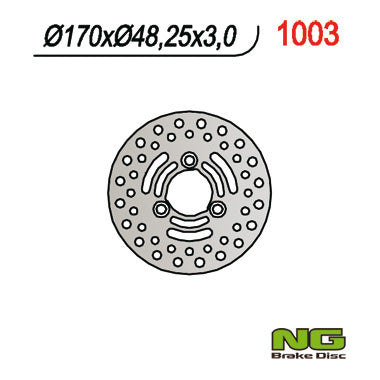 Brake disc (rotor) front SUZUKI LTZ 250/400, LTA 400/500, LTF 400/500 (170 x48x3)(3x10,50mm), NG Brakes