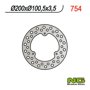 Brake disc (rotor) front SUZUKI RM 80/85 (200x100x3,5), NG Brakes