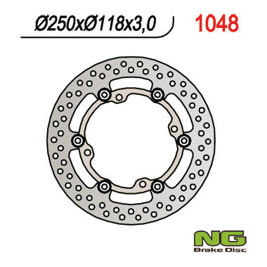 Brake disc (rotor) front SUZUKI RMZ 450 '05-'14, RMZ 250 '07-'14 Floating (250X118X3MM) (4X9,5MM) Floating, NG Brakes