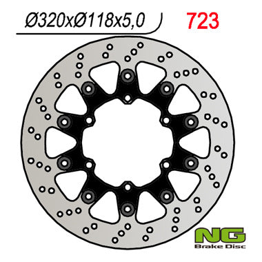 Brake disc (rotor) front SUZUKI, YAMAHA SUPERMOTO (320x118x5), NG Brakes