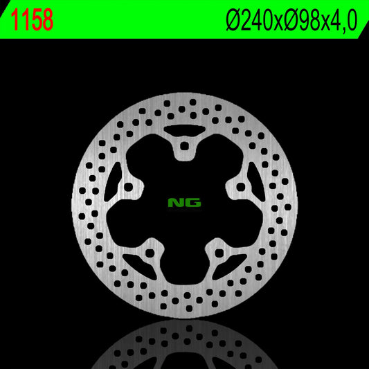Brake disc (rotor) front SYM GTS/JOYMAX 125/250/300 07-12 (240X98X4,0MM) (5X10,5MM), NG Brakes