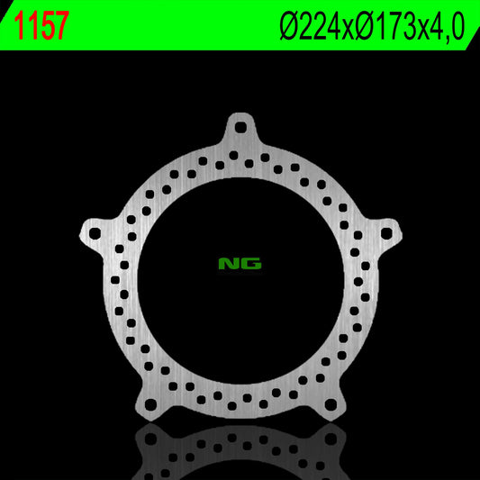 Brake disc (rotor) front SYM GTS/JOYRIDE/SHARK 125/200 01-16 (224X173X4,0MM) (5X10,5MM), NG Brakes