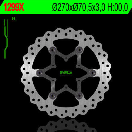 Brake disc (rotor) front TM '98-'14 (270X70,5X3) Floating WAVE, NG Brakes