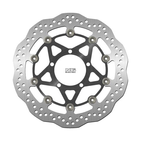 Brake disc (rotor) front TRIUMPH DAYTONA 675 '06-'13, STREET 675 '07-'13 (310X84,5X5) (5X10,5MM) (Aluminium center) WAVE - Replaces NG1257X, NG Brakes