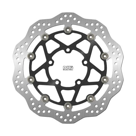 Brake disc (rotor) front TRIUMPH STREET TRIPLE 800/THRUXTON 1200 '19-21 (310X82,5X4,5MM) (5X10,5MM) WAVE Floating (Aluminium center), NG Brakes