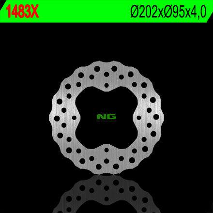 Brake disc (rotor) front/rear ARCTIC CAT 400/450/500/550/700 '12-'15 (202X95X4) (4X8,5MM) WAVE, NG Brakes