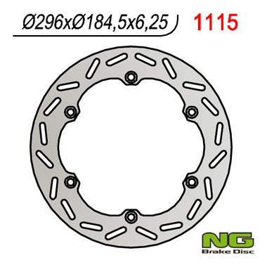 Brake disc (rotor) front/rear HONDA GL 1500 GOLD WING '88-'00, ST 1100 96-01 (ABS) (296X184X6,3) (6X10,5MM), NG Brakes