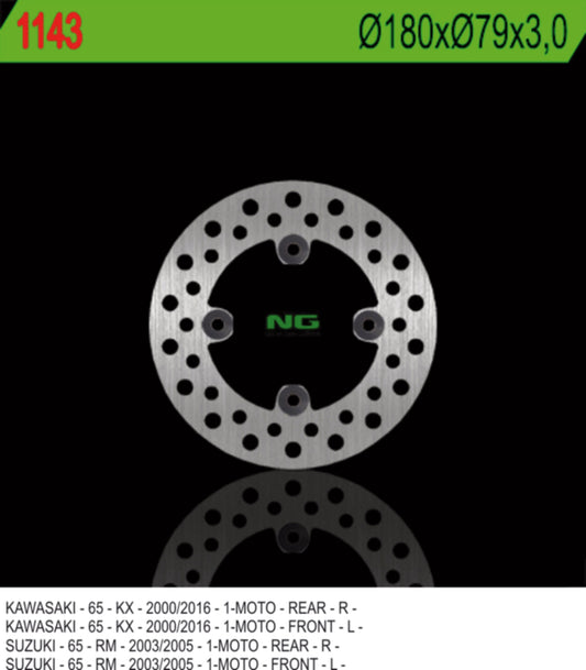 Brake disc (rotor) front/rear KAWASAKI KX 65 '00-'20, SUZUKI RM 65 '03-'05, NG Brakes