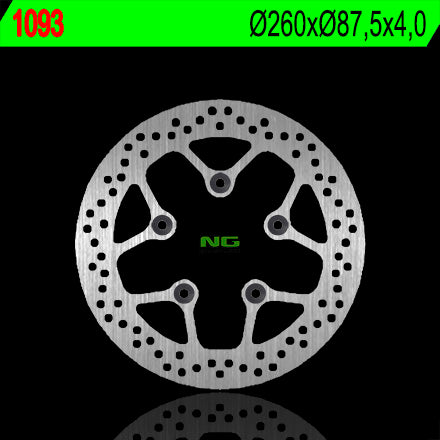 Brake disc (rotor) front/rear KYMCO AGILITY/PEOPLE 50/125/150/200/250 (260X87,5X4) (5X10,5), NG Brakes