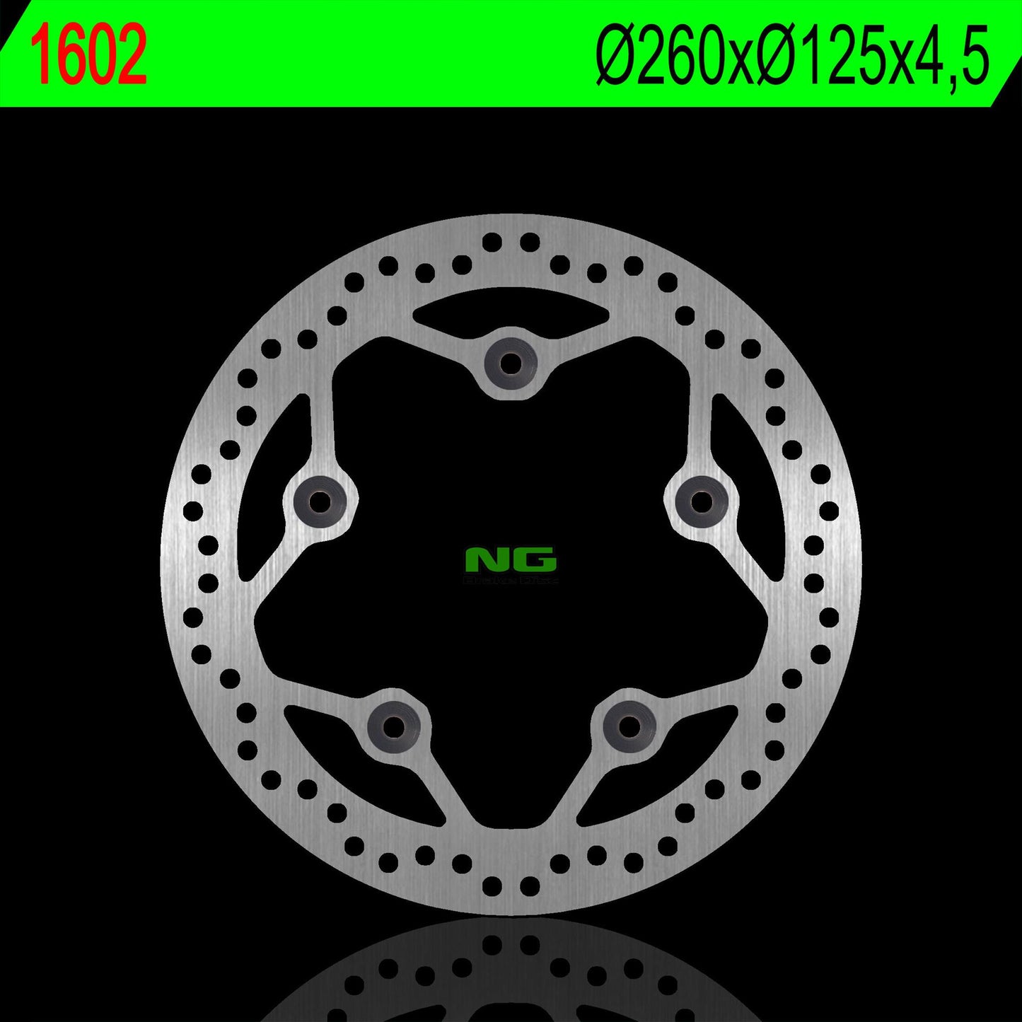 Brake disc (rotor) front/ rear KYMCO PEOPLE 125 16-17, 300 16-17 (260X125X4,5,MM) (5X8,5MM), NG Brakes