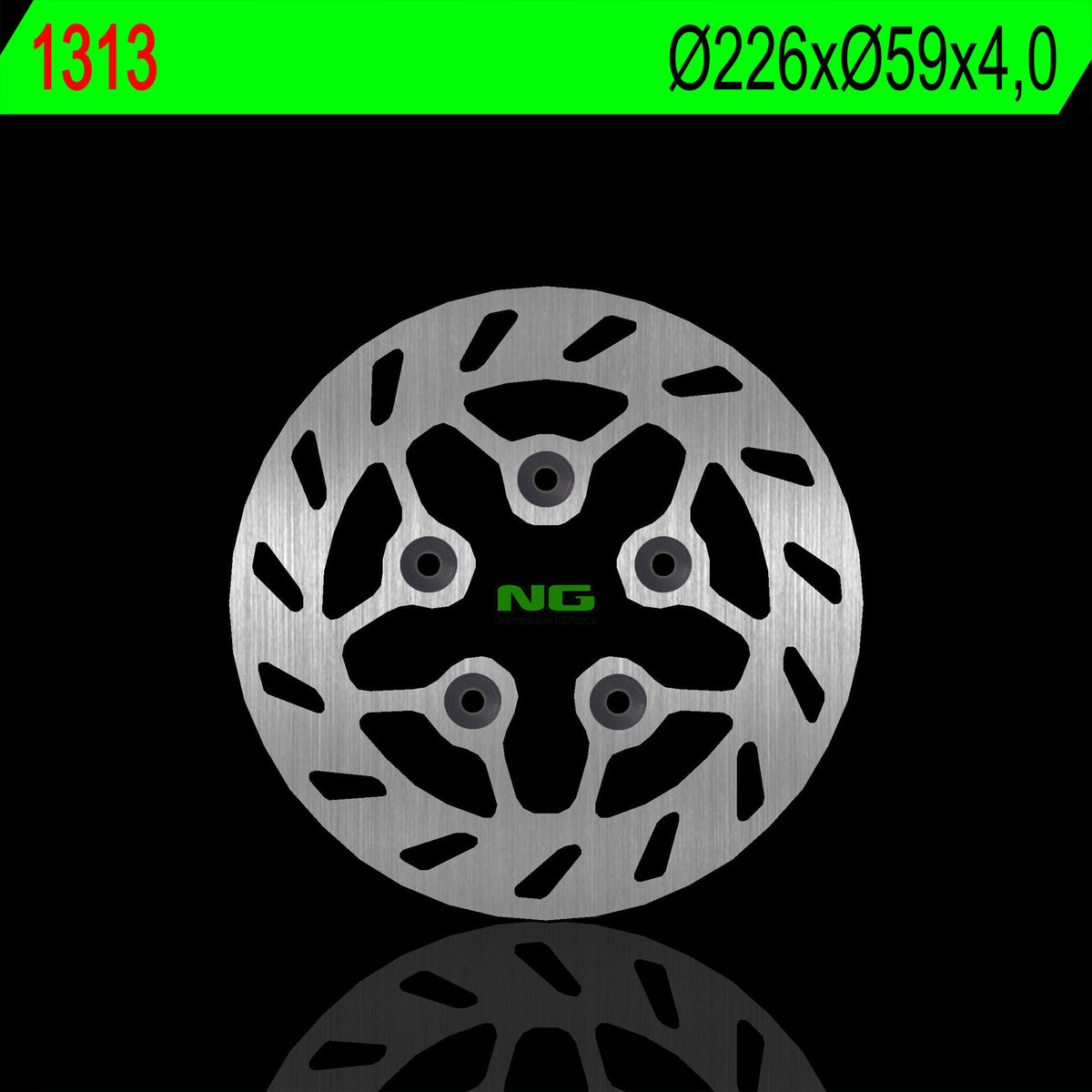 Brake disc (rotor) front/rear PEUGEOT TWEET 50/125/150 10-18 (226X59X4,0MM) (5X10,5MM), NG Brakes