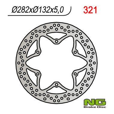 Brake disc (rotor) front/rear YAMAHA XV/XT/FJ/FJ/GTS/ XVS (282X132X5), NG Brakes