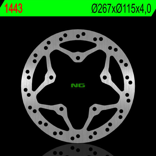 Brake disc (rotor) front YAMAHA 125/150 X-ENTER '12-'16, MAJESTY 125 '14-'16 (Wheels13") (267X115X4,0) (5X8,5MM), NG Brakes