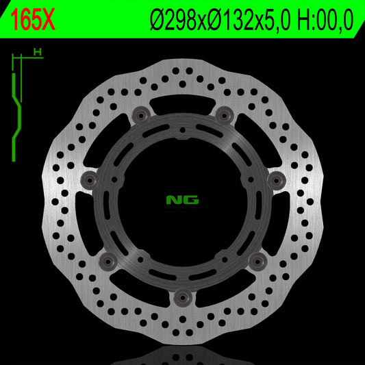 Brake disc (rotor) front YAMAHA MT-03, MT 09, XS R 900, XV 1900, XV1700, R6 03-04, R3,R25 (298X132X5,0MM) (5X8,5MM), NG Brakes