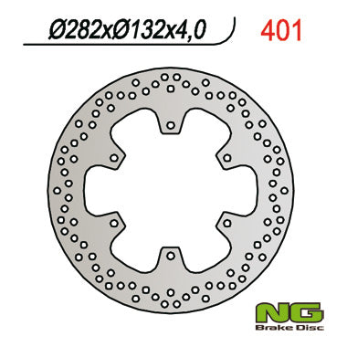 Brake disc (rotor) front YAMAHA TZR 50, T-MAX 500, TZR 50`00-05, XP 500 T-MAX`01-03 (282X132X4), NG Brakes