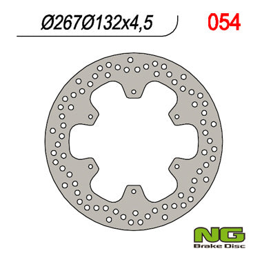 Brake disc (rotor) front YAMAHA XT 600 '85-'94 (267X132X4,5), NG Brakes