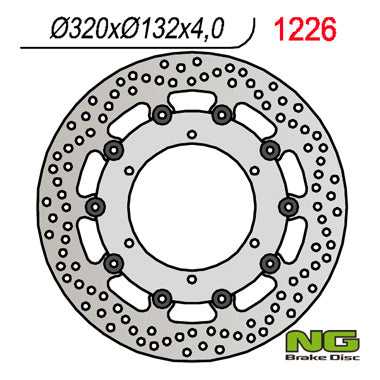 Brake disc (rotor) front YAMAHA XT660 X '04-'16 320 MM (320X132X4) (Floating)(6x8,50mm), NG Brakes