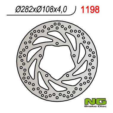 Brake disc (rotor) front YAMAHA YBR250 '07-'11 (282X106X4), NG Brakes