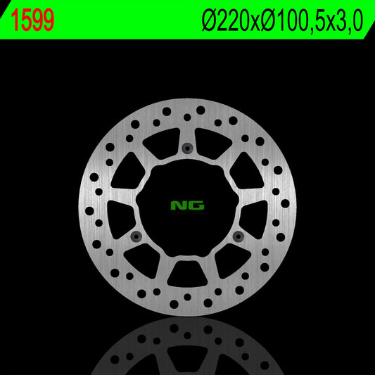 Brake disc (rotor) front YAMAHA YZ 85 93-23 (220X100,5X3,0MM)(3X6,5MM), NG Brakes