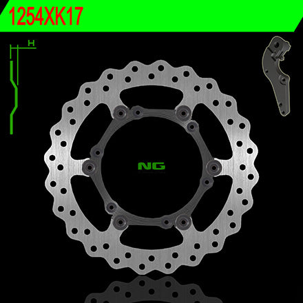 Brake disc (rotor) front with adapter 270MM HUSABERG TE/FE '14-'18, HUSQVARNA TC/TE/FC/FE 125/510 '14-'17, KTM SX/EXC/SXF/EXCF 125/530 '08-'18 WAVE Floating, NG Brakes