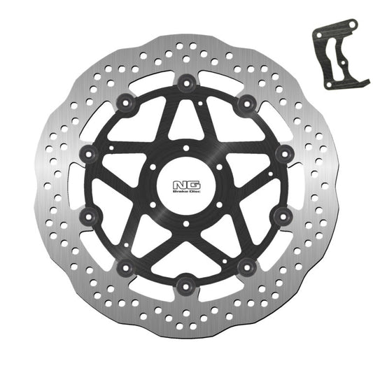 Brake disc (rotor) front with adapter OVERSIZE (298X115X4) YAMAHA XTZ 750 SUPER TENERE '89-97, NG Brakes