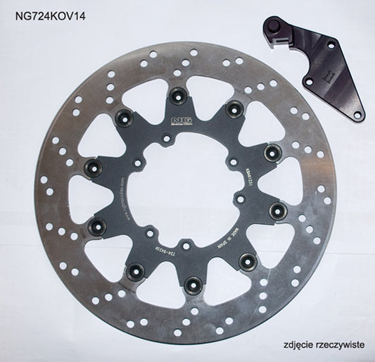 Brake disc (rotor) front with adapter OVERSIZE (320X101X5) HONDA CR 125 '04-'09, CRF 250R/X '04-'14, CRF 450R '04-'14, CRF 450X '04-'16 (NG724K14), NG Brakes