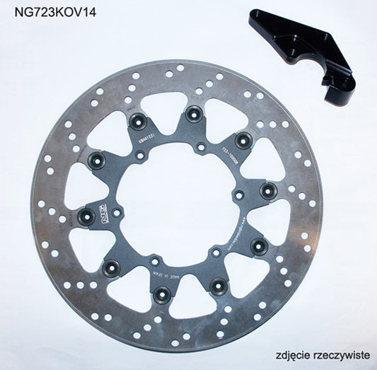 Brake disc (rotor) front with adapter OVERSIZE (320X118X5) YAMAHA YZF 450 '08-'15' (NG723K14), NG Brakes