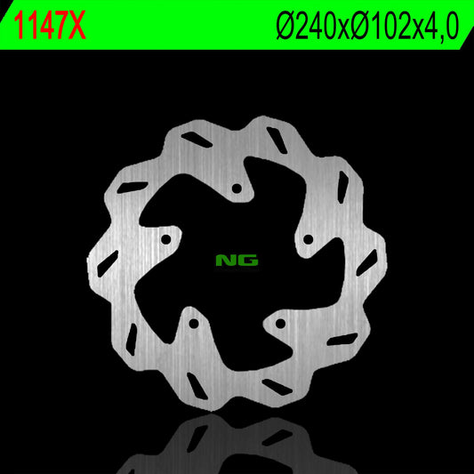 Brake disc (rotor) rear APRIIA RXV/SXV 450-550 05-12 (240X102X4,0MM) (5X6,5MM) WAVE, NG Brakes