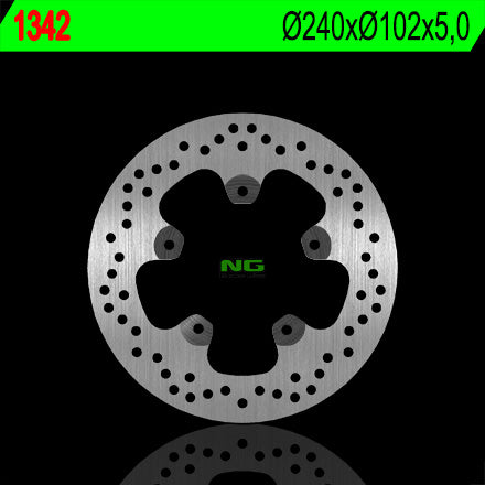 Brake disc (rotor) rear APRILIA 1200 CAPONORD '13-'15, DORSODURO 1200 '11-'14, PIAGGIO BEYERLY 300/350 '11-'15 (240X102X5) (5X8,5MM), NG Brakes