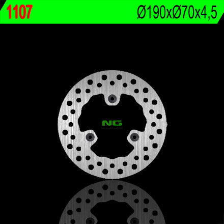 Brake disc (rotor) rear APRILIA 125/200/250/300/500 ATLANTIC (190X70X4,5) (3X8,5MM), NG Brakes