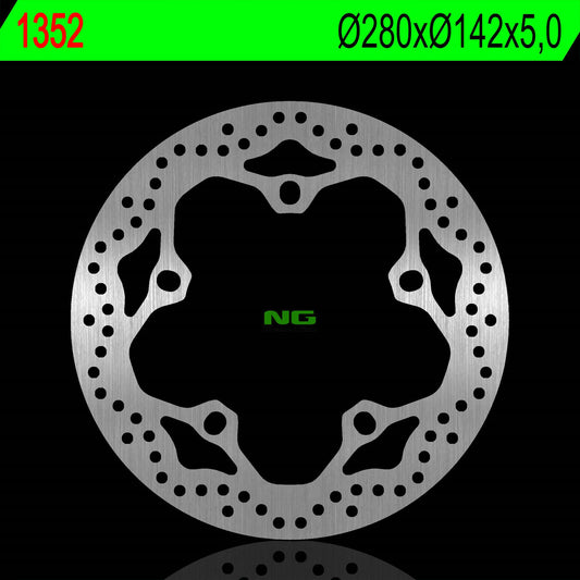 Brake disc (rotor) rear APRILIA SRV 850 12-17, GILERA GP 800 08-13 (280X142X5,0MM) (5X13,7MM), NG Brakes