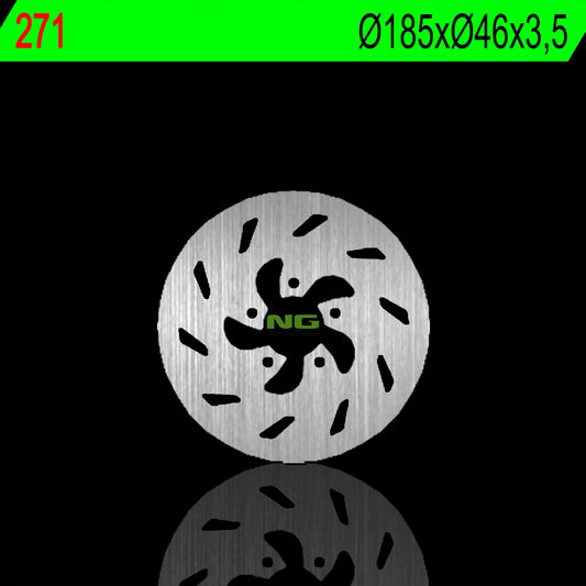 Brake disc (rotor) rear BETA ALP 250 97-99, ST 250 97-99, ST 50 99-00 (185X46X3,5MM) (5X103MM), NG Brakes