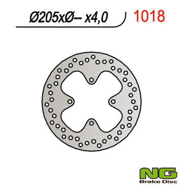 Brake disc (rotor) rear CAN-AM (BOMBARDIER) 400/500/650/800 (205X-X4), NG Brakes