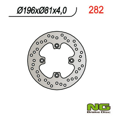 Brake disc (rotor) rear CAN-AM (BOMBARDIER) 650 '00-'06 (196X81X4), NG Brakes