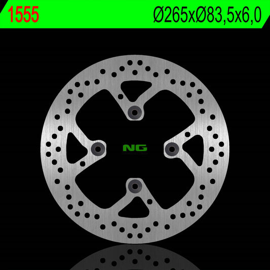 Brake disc (rotor) rear DUCATI DIAVEL 1200 11-22 MULTISTRADA 1200/1262 15-22 , XDIAVEL 1262 '15-'22 (265X83,50X6,0MM) (4X10MM), NG Brakes