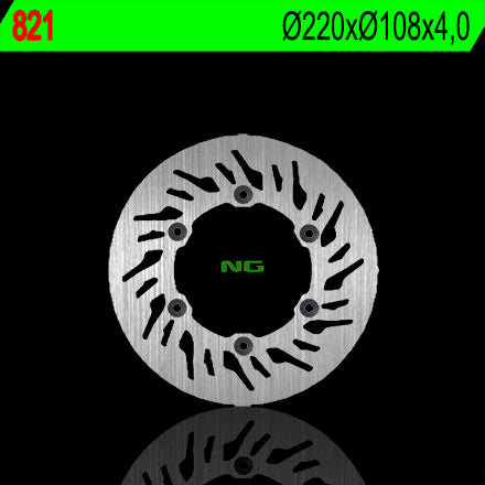 Brake disc (rotor) rear GAS GAS 125/200/250/400/450/515 (220X108X4) (6X6,5MM), NG Brakes