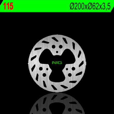 Brake disc (rotor) rear GAS GAS 50/125/250, HM 50, PEUGEOT 50 (200X62X3,5), NG Brakes