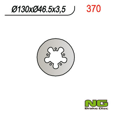 Brake disc (rotor) rear GAS GAS TXT 125-321 (130x46x3,5), NG Brakes